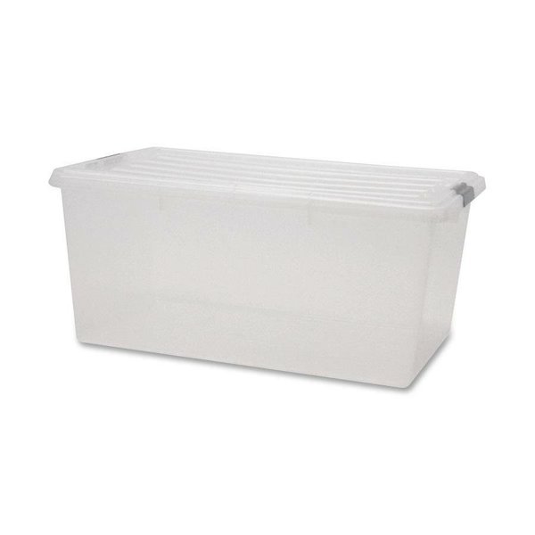 Iris Underbed Storage Box, Clear, 17.5" W, 11.9" H, 17 gal Volume Capacity IRS100101